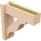 Ekena Millwork 6-in W x 18-in D x 18-in H Funston Block Rough Cedar Woodgrain TimberThane Outlooker, Primed Tan OUTUR060X18X18FST44RCPR - alternate 3